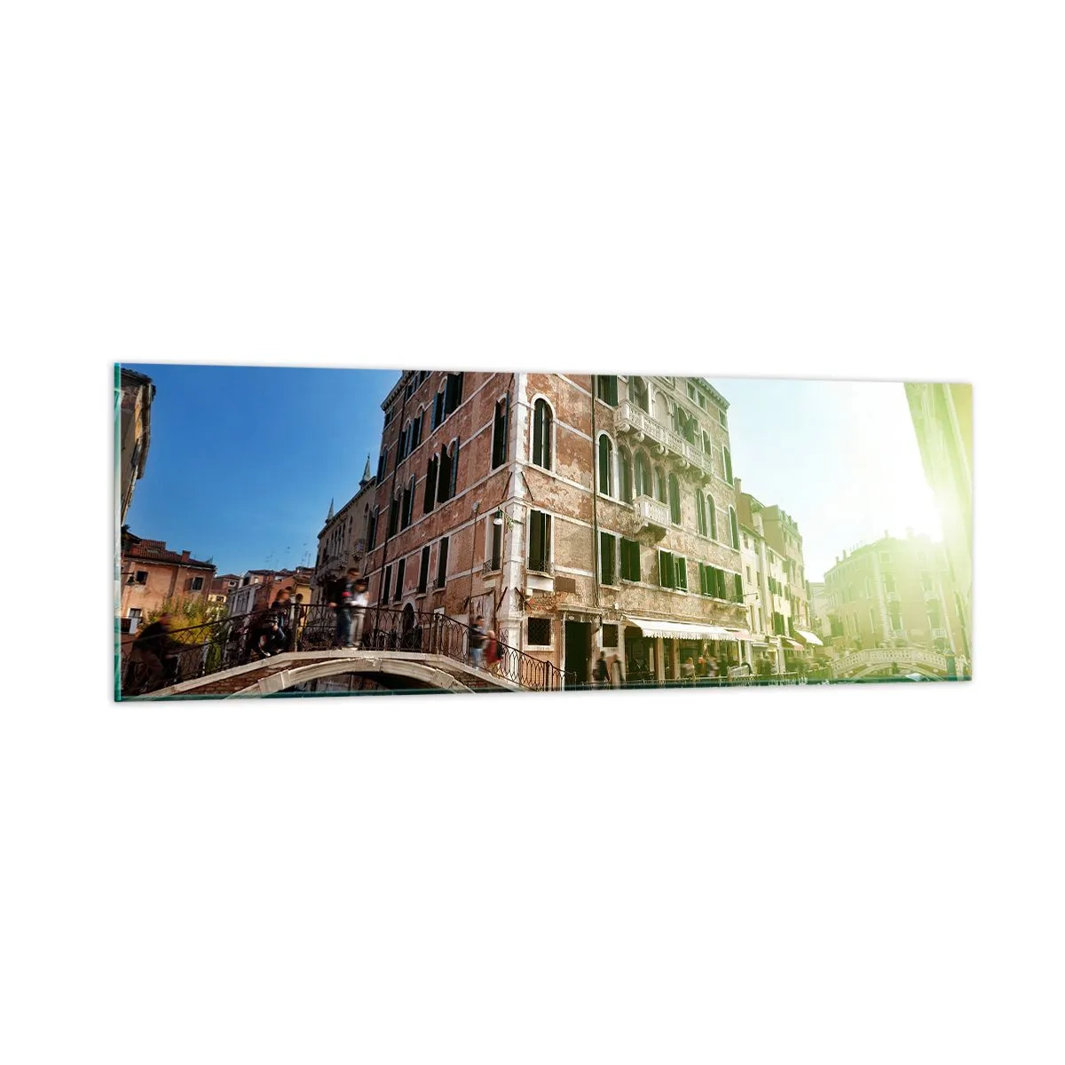 Glastavla - Bild på glas - Venedig - Amore Mio - 90x30 cm