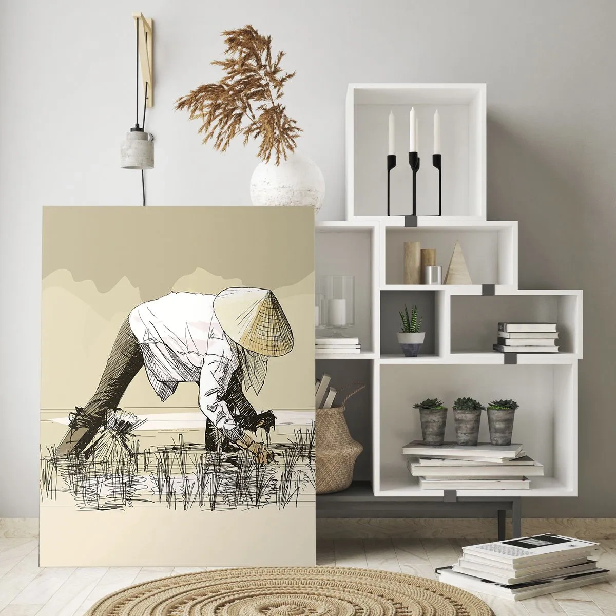 Glastavla - Bild på glas - Lyckad skörd - 50x70 cm