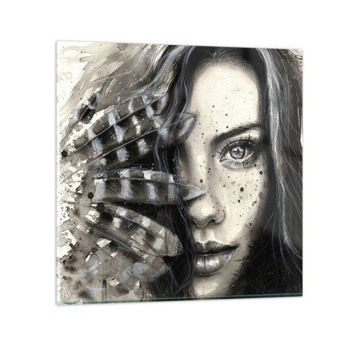 Glastavla - Bild på glas - Vild skönhet - 30x30 cm