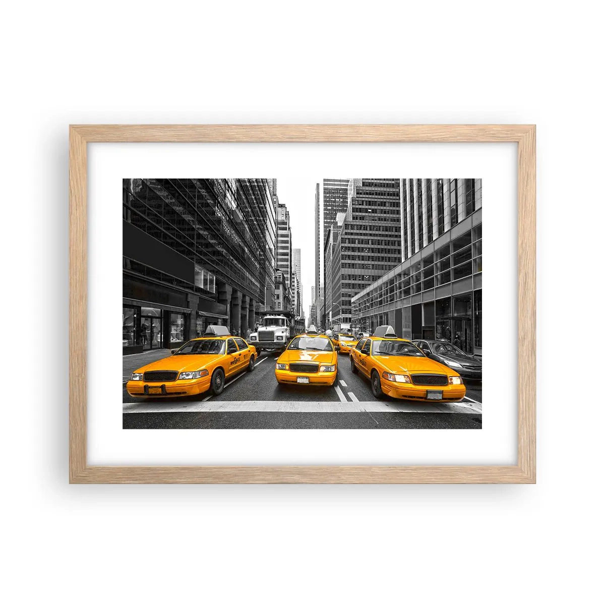 Affisch i ram av ljusek - Vi färgar denna stad - 40x30 cm