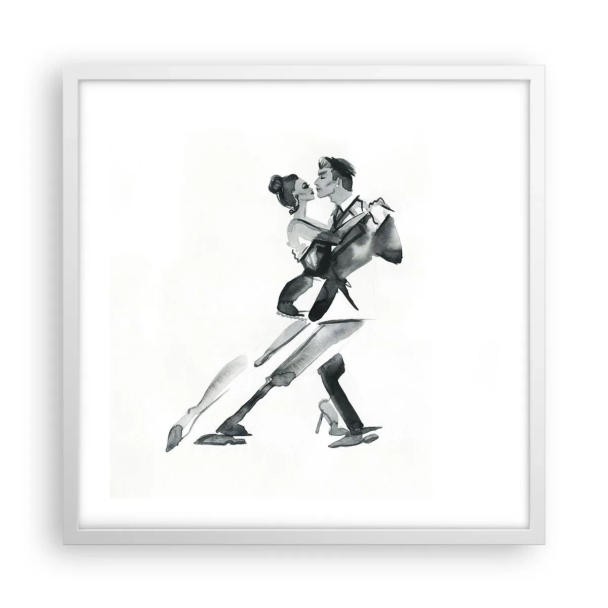 Affisch i vit ram - I en rytm - 50x50 cm