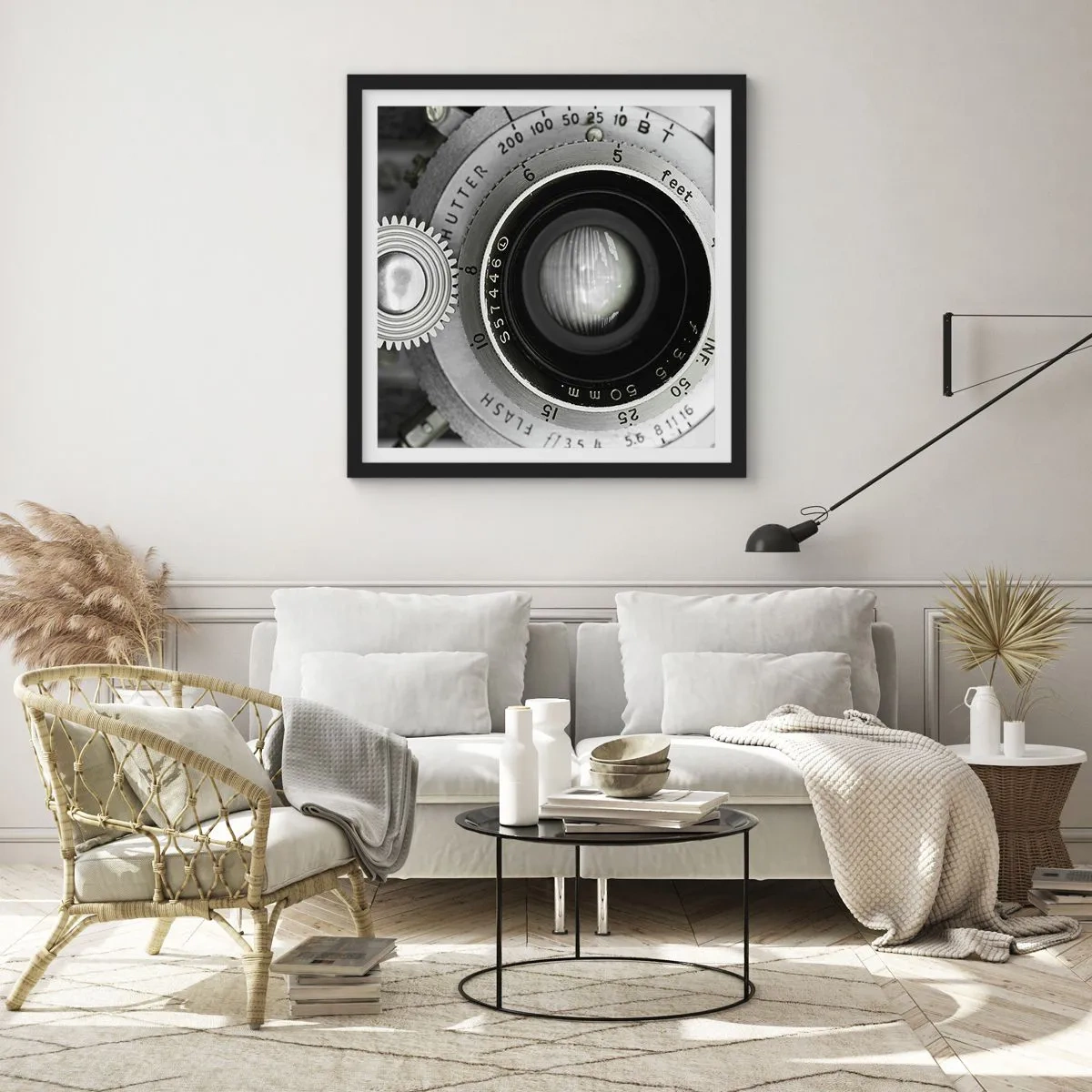 Affisch i svart ram - En berättelse om Hollywood - 60x60 cm