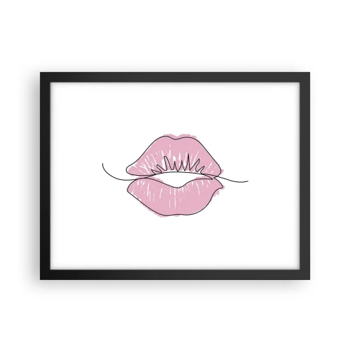 Affisch i svart ram - Redo att kyssas? - 40x30 cm