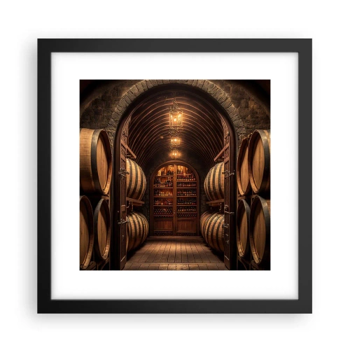 Affisch i svart ram - Stämningsfull källare - 30x30 cm