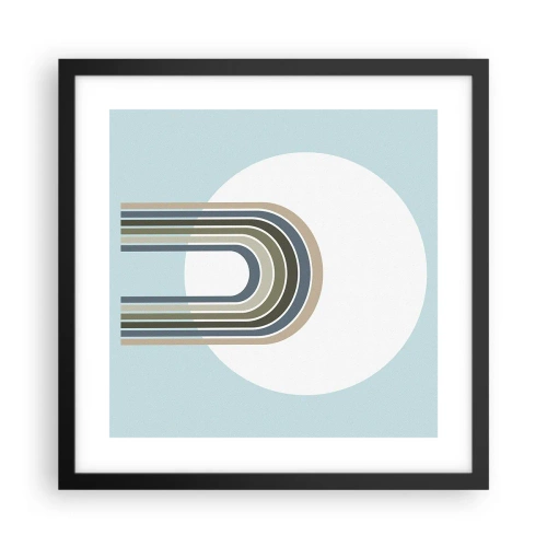 Affisch i svart ram - Ostoppad attraktionskraft - 40x40 cm