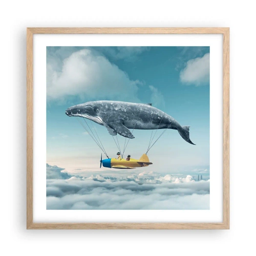 Affisch i ram av ljusek - Varför inte? - 50x50 cm