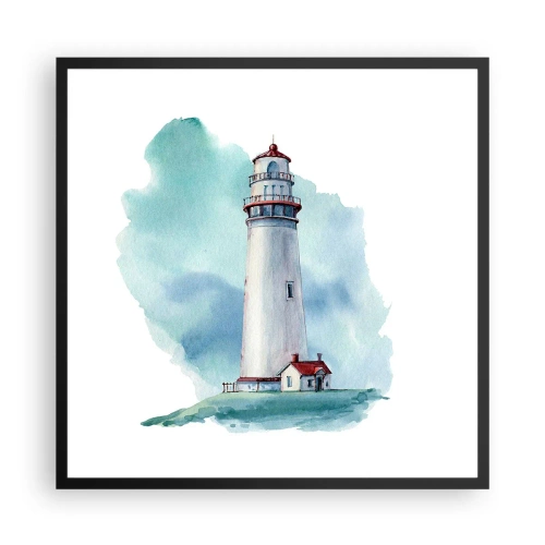 Affisch i svart ram - Milda syster av det blåa - 60x60 cm