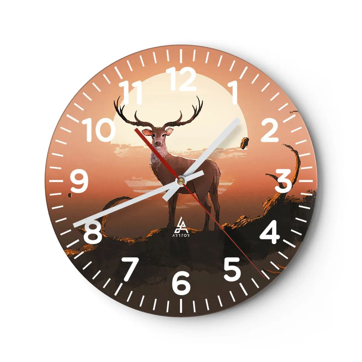 Väggklocka - Klocka på glas - Denna natt är inte lik de andra - 40x40 cm