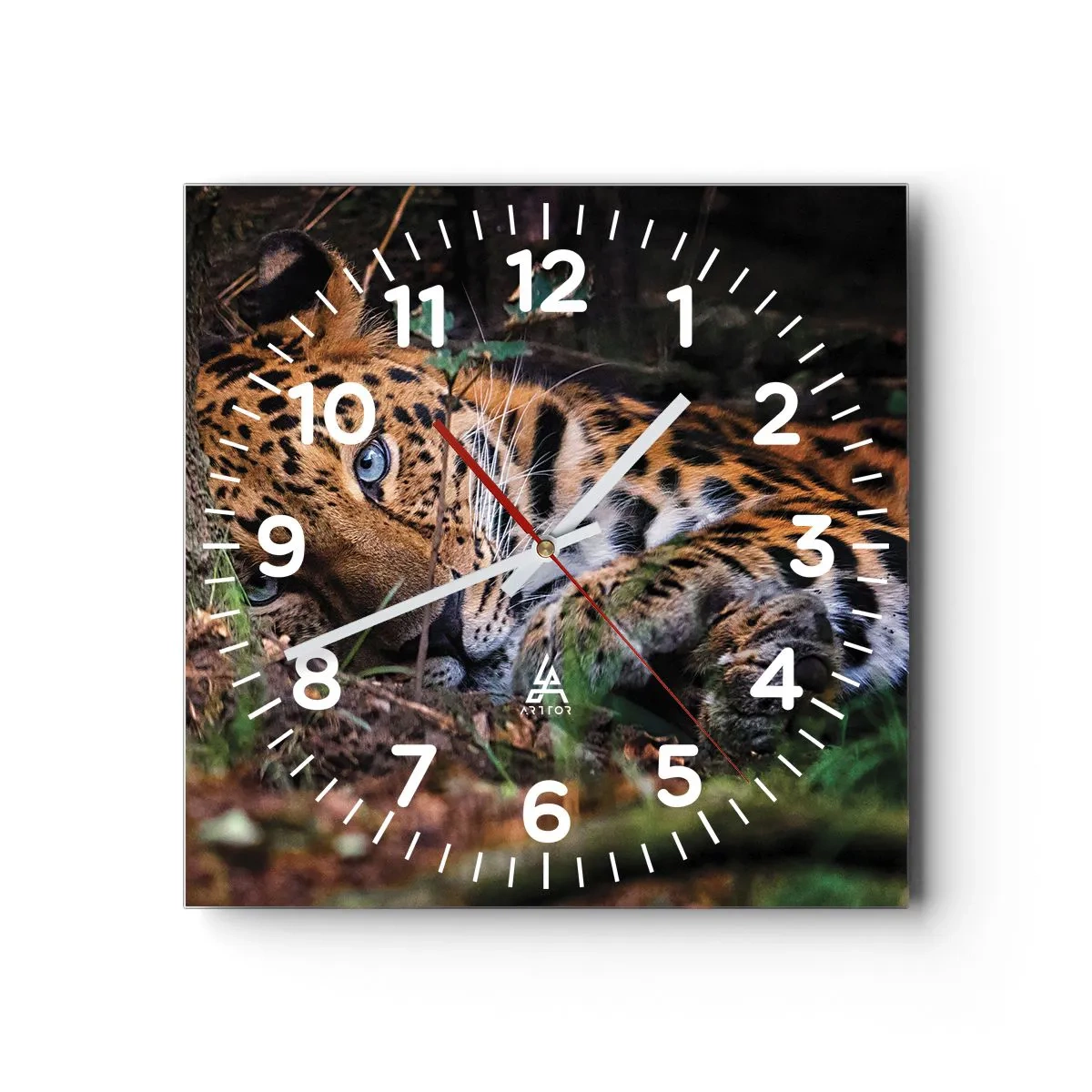 Väggklocka - Klocka på glas - Tro mig - 30x30 cm