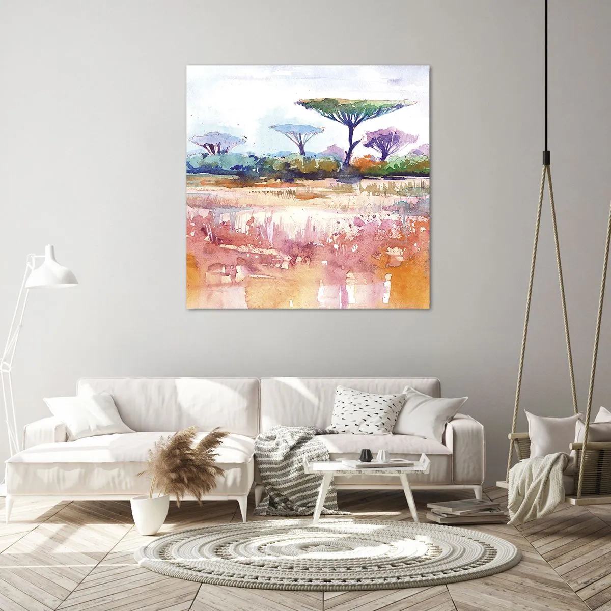 Canvastavla - Bild på duk - Savannens färg - 30x30 cm