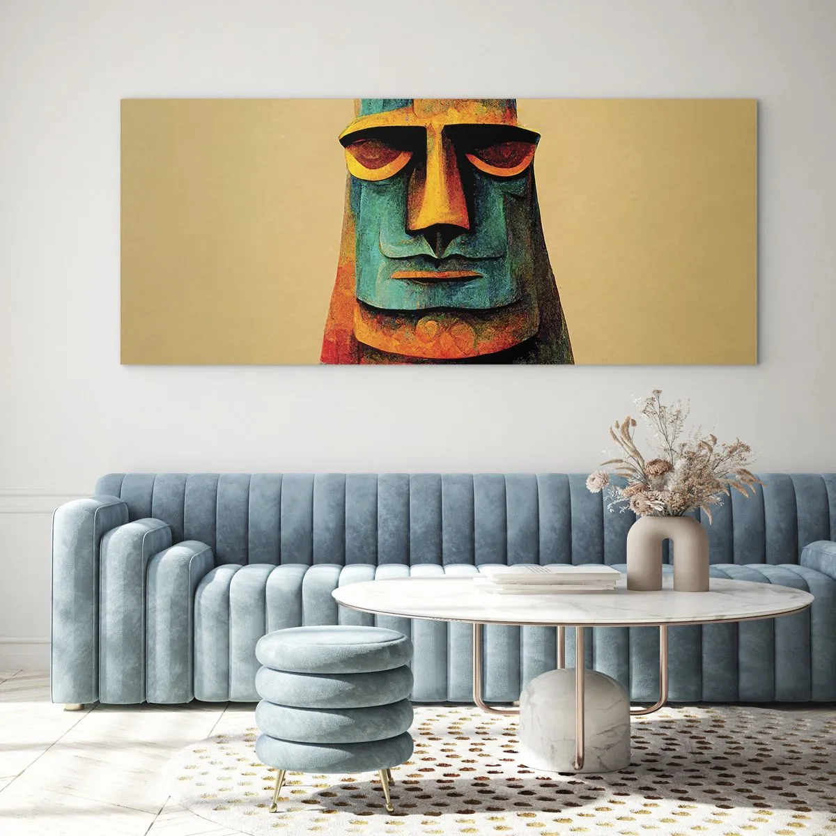 Glastavla - Bild på glas - Statylik, men ändå sympatisk - 100x40 cm