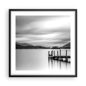 Affisch i svart ram - Mildhet och styrka - 50x50 cm