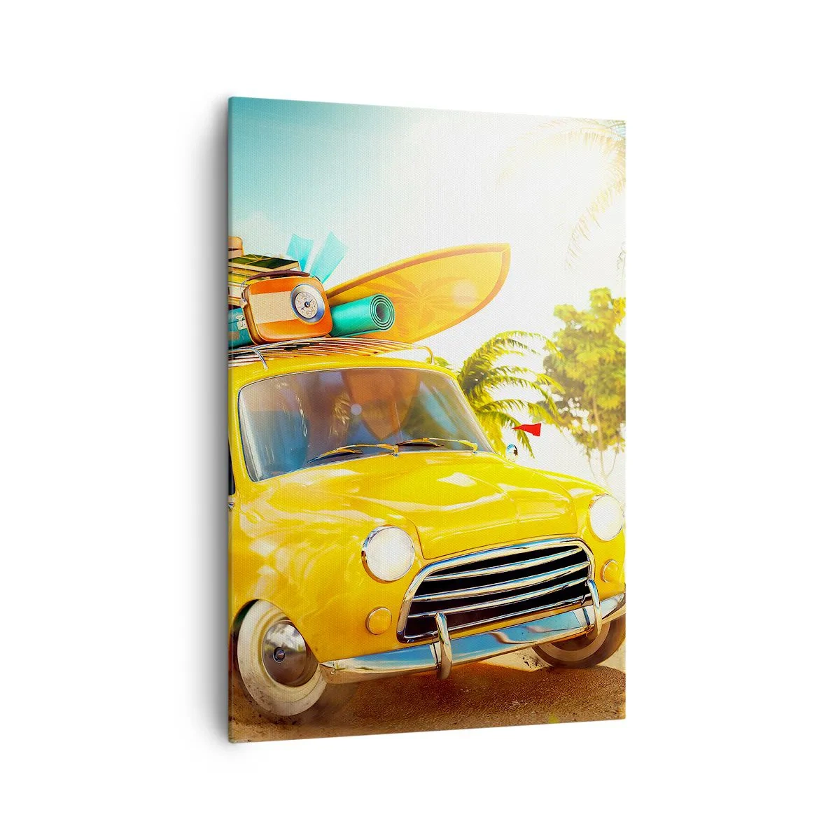 Canvastavla - Bild på duk - Resa för flera leenden - 70x100 cm