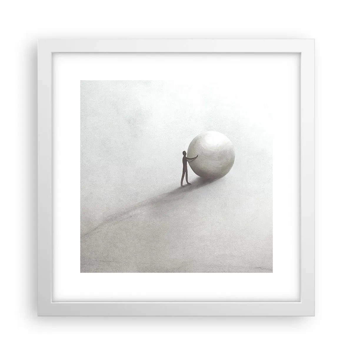 Affisch i vit ram - Livets spel - 30x30 cm