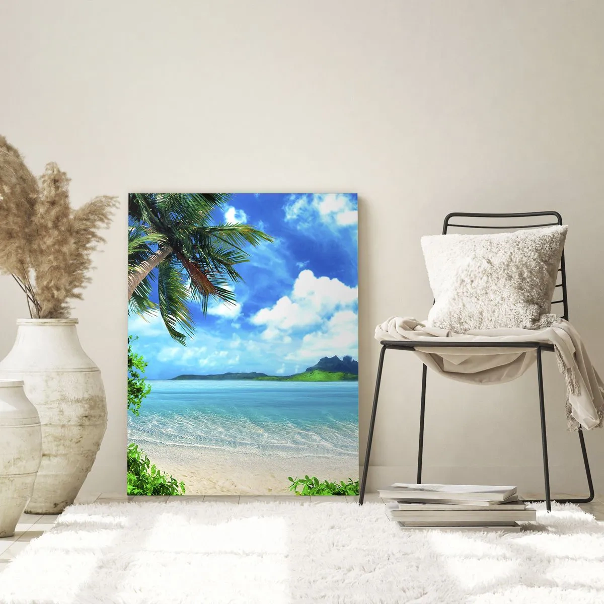 Glastavla - Bild på glas - Tropikens azur - 50x70 cm