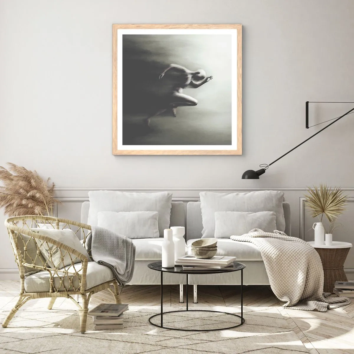 Affisch i ram av ljusek - Omöjlig att stoppa - 50x50 cm