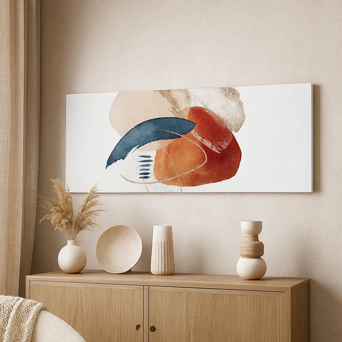 Canvastavla - Bild på duk - Oval komposition - 30x30 cm