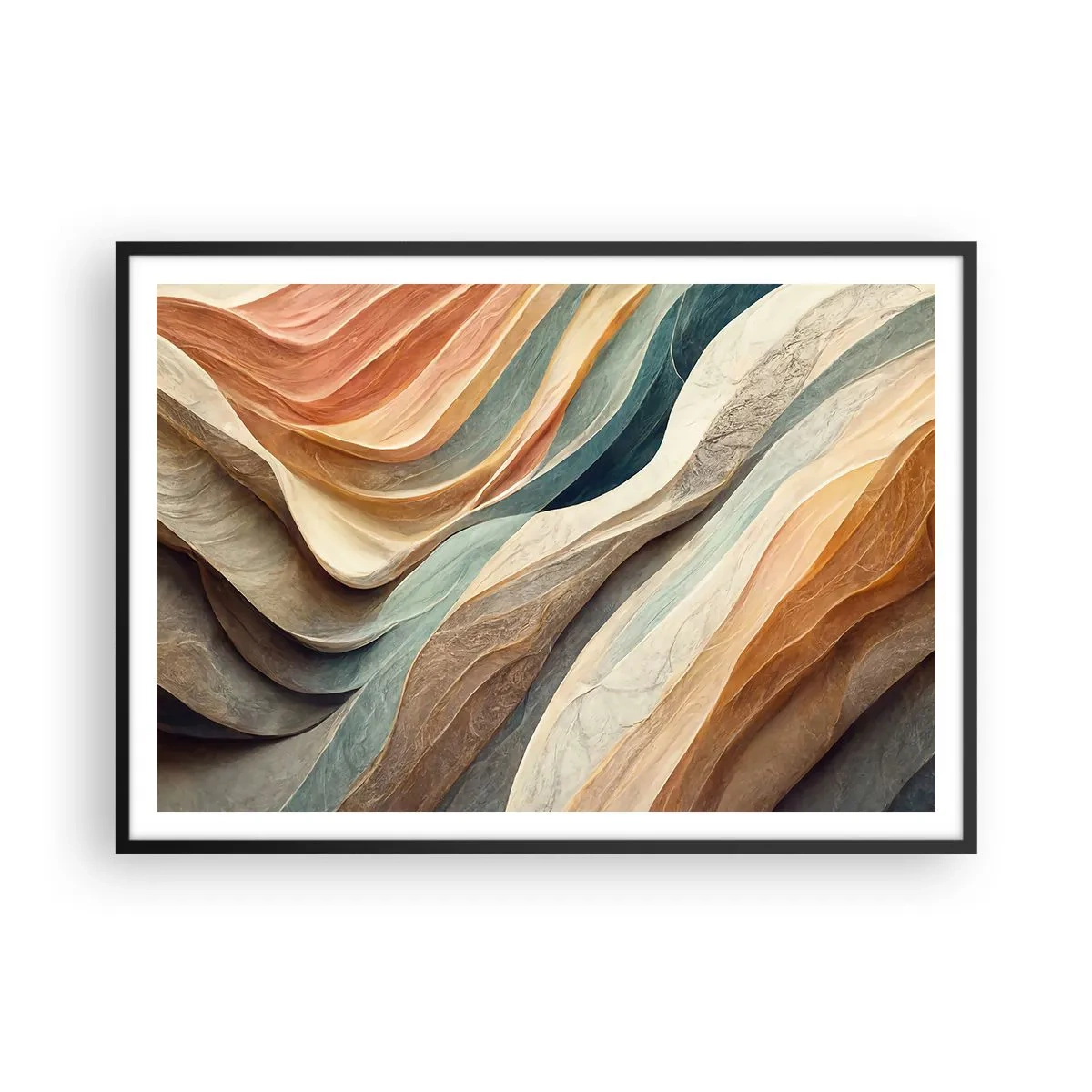 Affisch i svart ram - Ögonblick före förändring - 100x70 cm