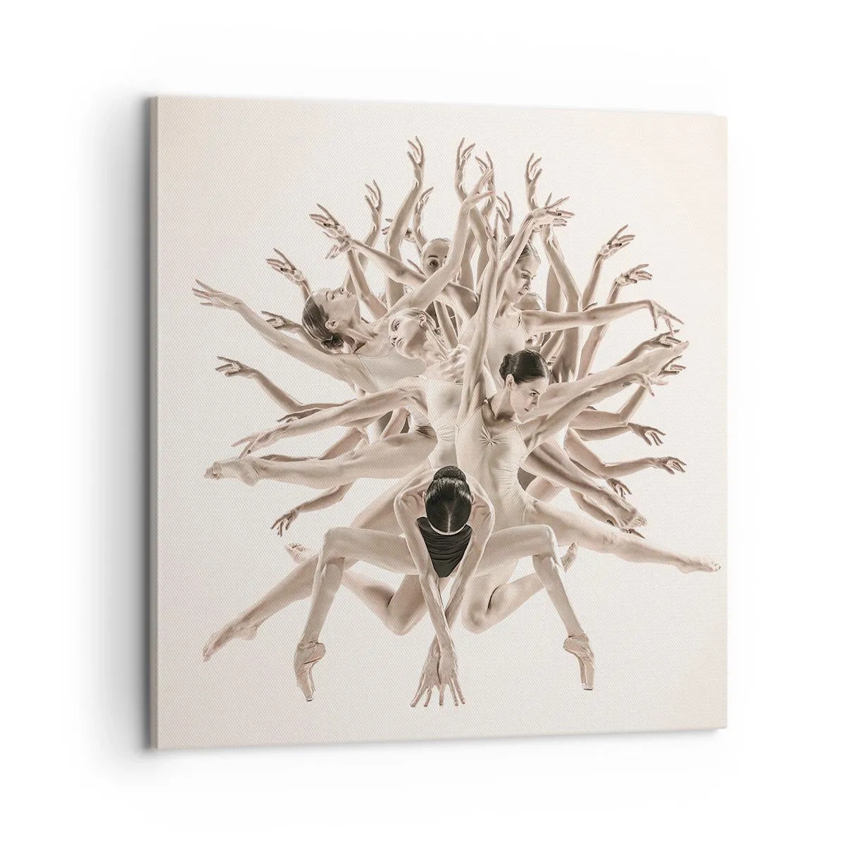 Canvastavla - Bild på duk - Blommar i dansen - 60x60 cm