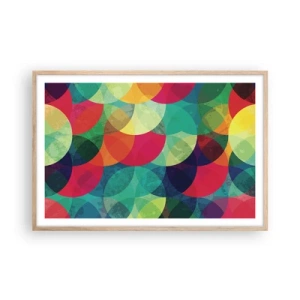 Affisch i ram av ljusek - Regnbågsfärd - 91x61 cm