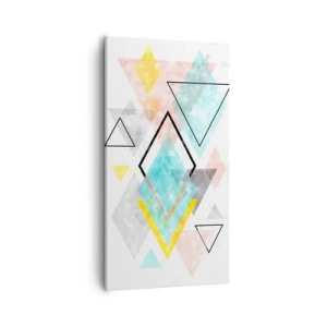 Canvastavla - Bild på duk - Geometriskt spel - 55x100 cm