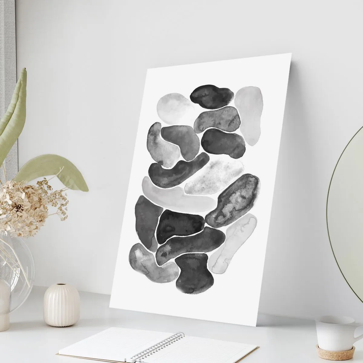 Affisch - Stenig abstraktion - 70x100 cm