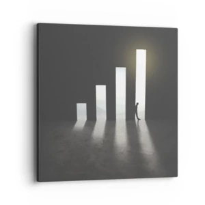 Canvastavla - Bild på duk - Framgång - ett intryck - 40x40 cm