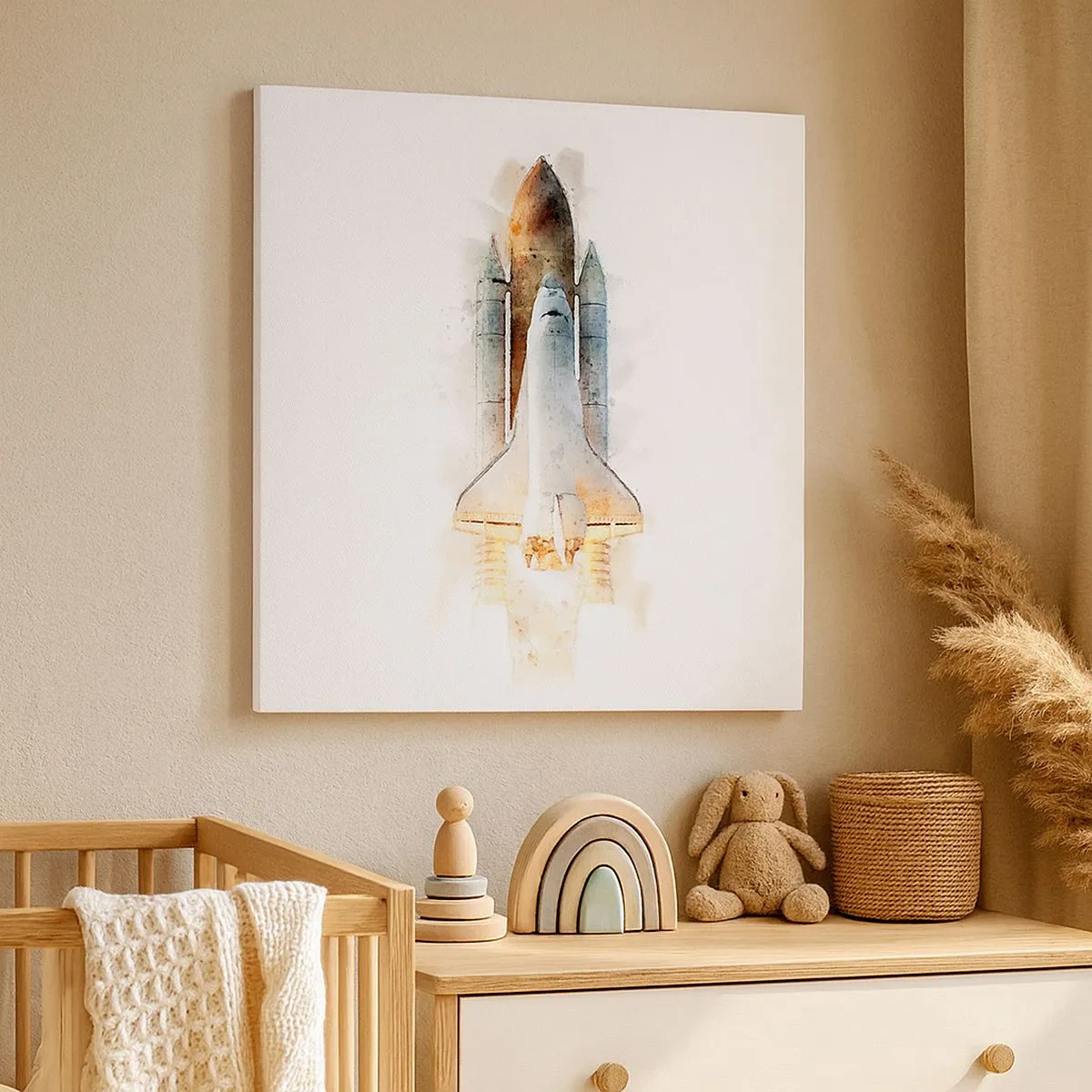 Canvastavla - Bild på duk - Upptäckare efter start - 30x30 cm