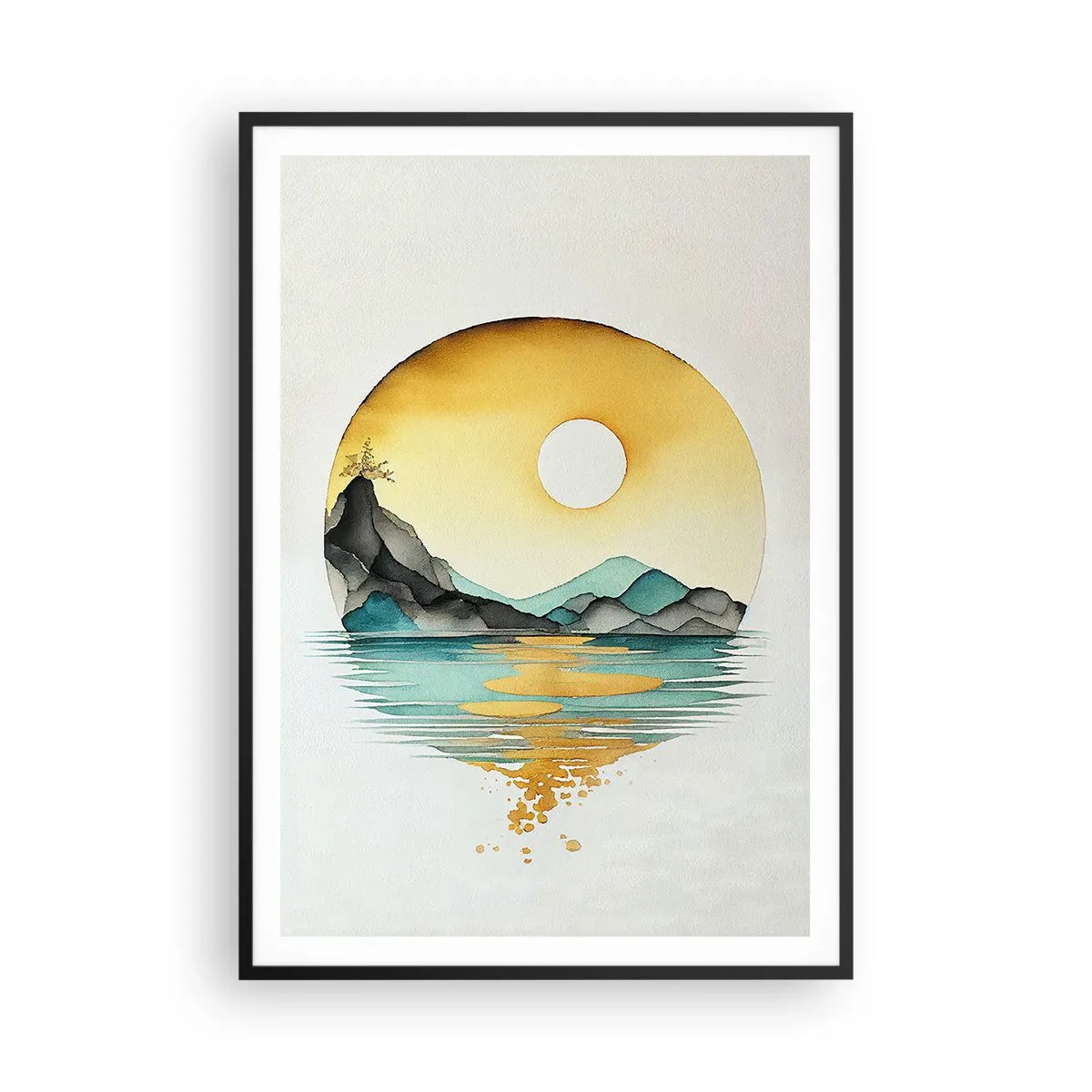 Affisch i svart ram - I en cirkel av skönhet - 70x100 cm