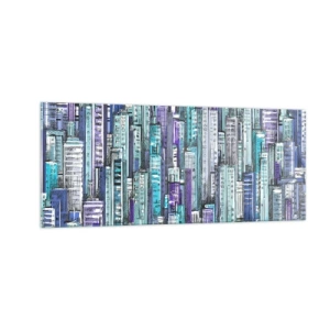 Glastavla - Bild på glas - Blått från himlen - 100x40 cm