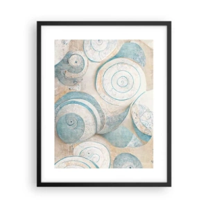 Affisch i svart ram - Vad döljer musslan? - 40x50 cm