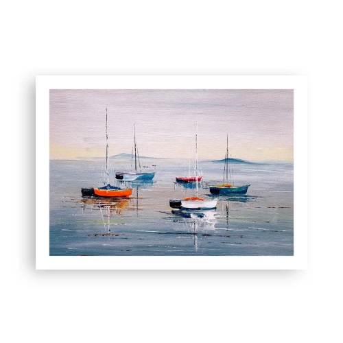 Affisch - En välförtjänt vila - 70x50 cm