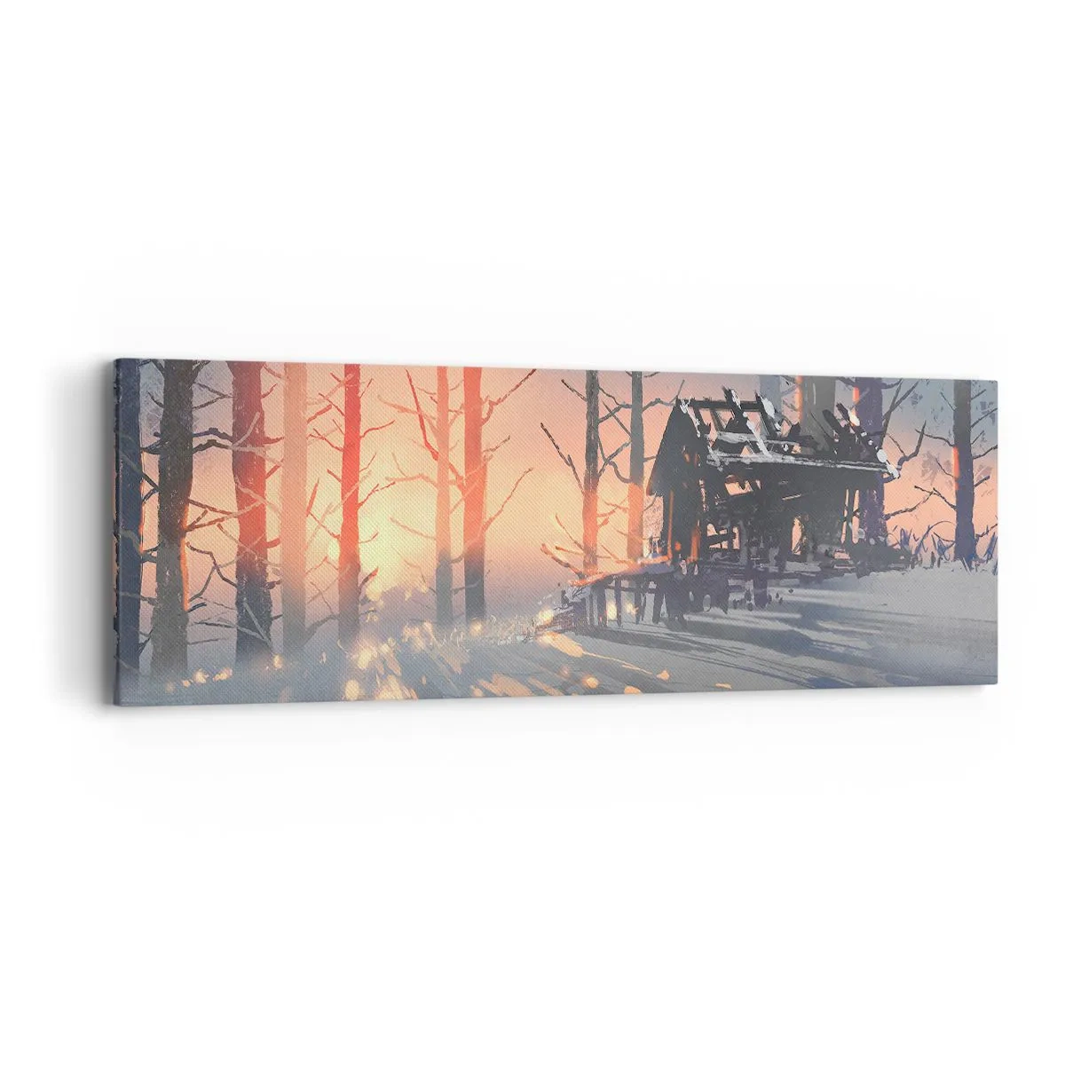 Canvastavla - Bild på duk - det är bara solen som tittar in här - 90x30 cm