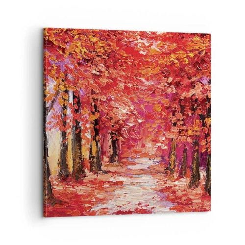 Canvastavla - Bild på duk - Höstimpresion - 60x60 cm