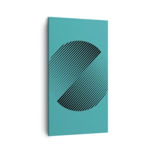 Canvastavla - Bild på duk - Cirkeln - en geometrisk variation - 45x80 cm