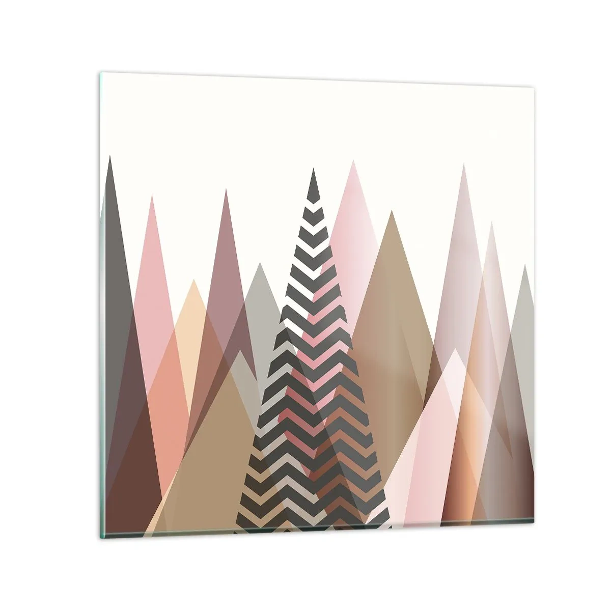 Glastavla - Bild på glas - Utsikt över pyramider - 50x50 cm