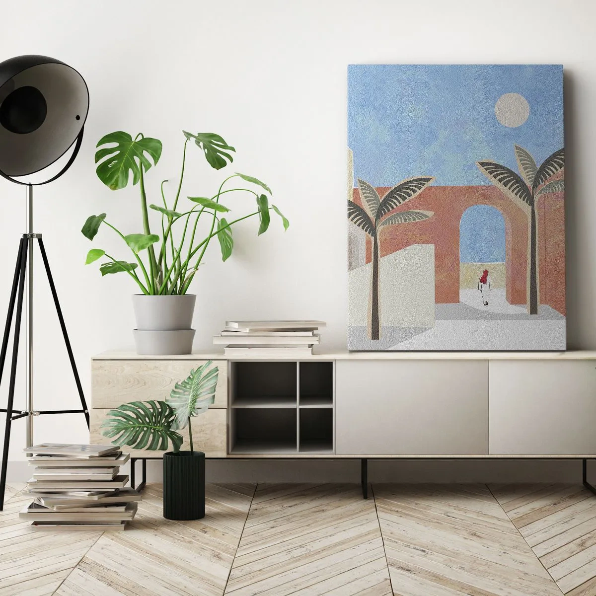 Canvastavla - Bild på duk - En arabisk dag - 55x100 cm