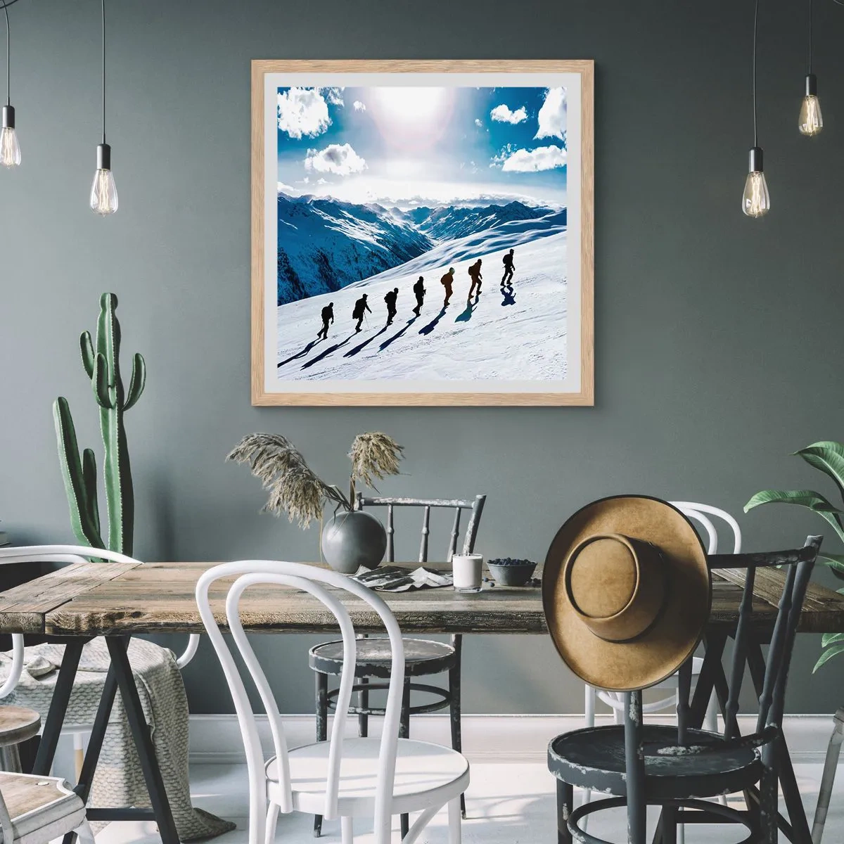 Affisch i ram av ljusek - Erövrarnas lag - 40x40 cm