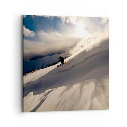 Canvastavla - Bild på duk - Fjällutmaningen accepterad - 70x70 cm