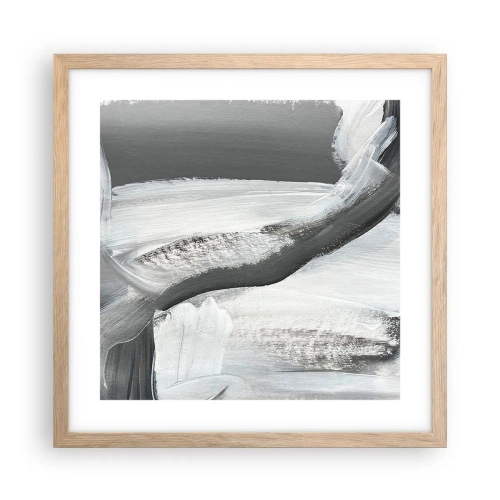 Affisch i ram av ljusek - Med bestämd rörelse - 40x40 cm