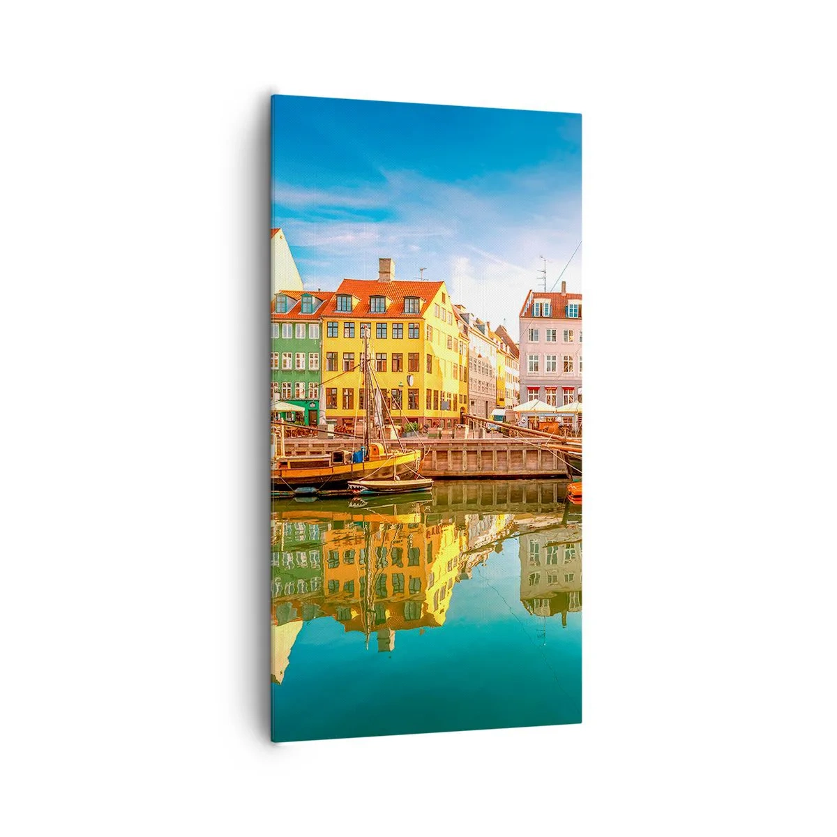 Canvastavla - Bild på duk - Vid spegelklart vatten - 65x120 cm