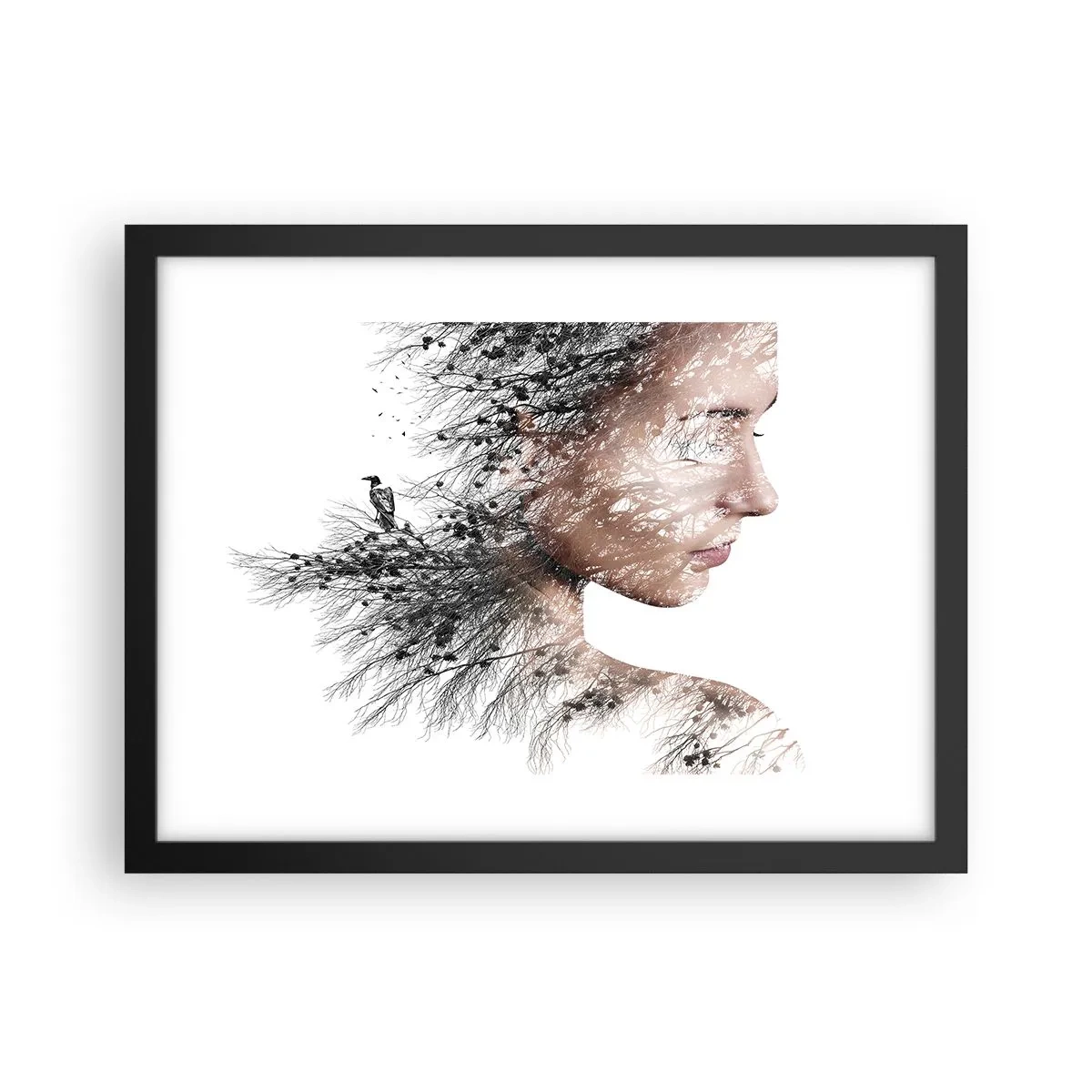 Affisch i svart ram - Skogens ande - 40x30 cm