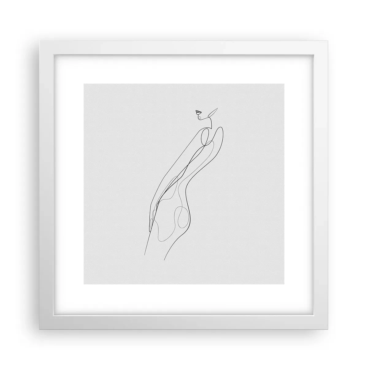 Affisch i vit ram - Bara en utfästelse - 30x30 cm