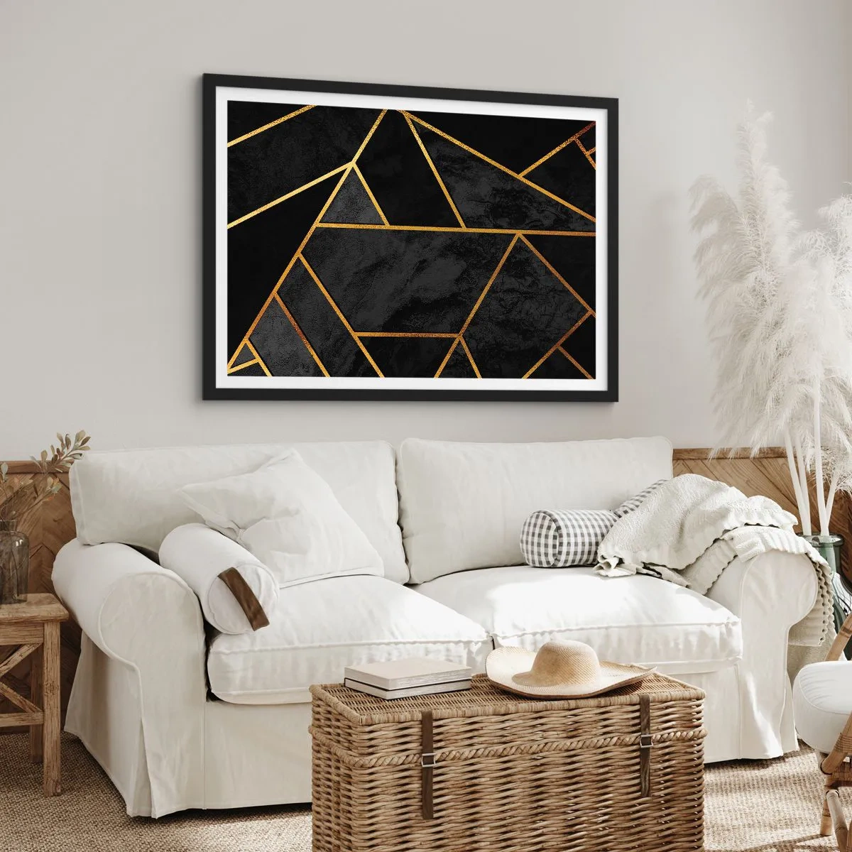 Affisch i svart ram - Mörker och sken - 91x61 cm