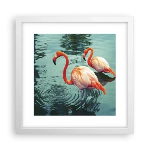 Affisch i vit ram - Nu är vi på modet - 30x30 cm