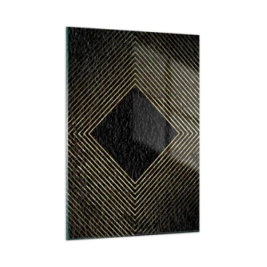 Glastavla - Bild på glas - Geometri i glamourstil - 50x70 cm