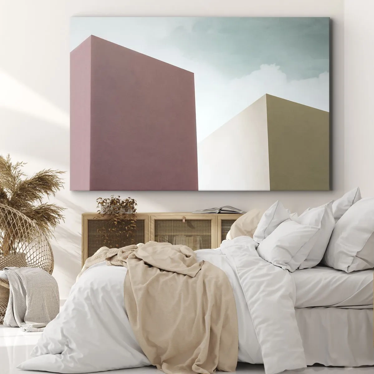 Canvastavla - Bild på duk - Geometri av en solig sommar - 100x70 cm