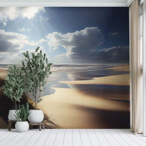 Självhäftande Fototapet Deluxe Sticker - Strand, vild strand - Strand, Hav, Sanddyner - 450x315 cm