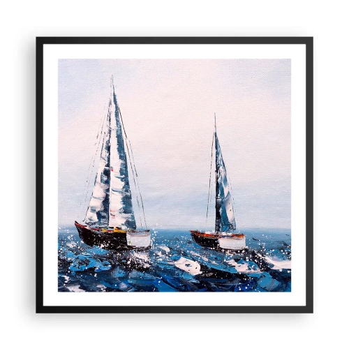 Affisch i svart ram - Vindens broderskap - 60x60 cm