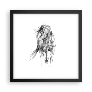 Affisch i svart ram - Elegant trav - 30x30 cm